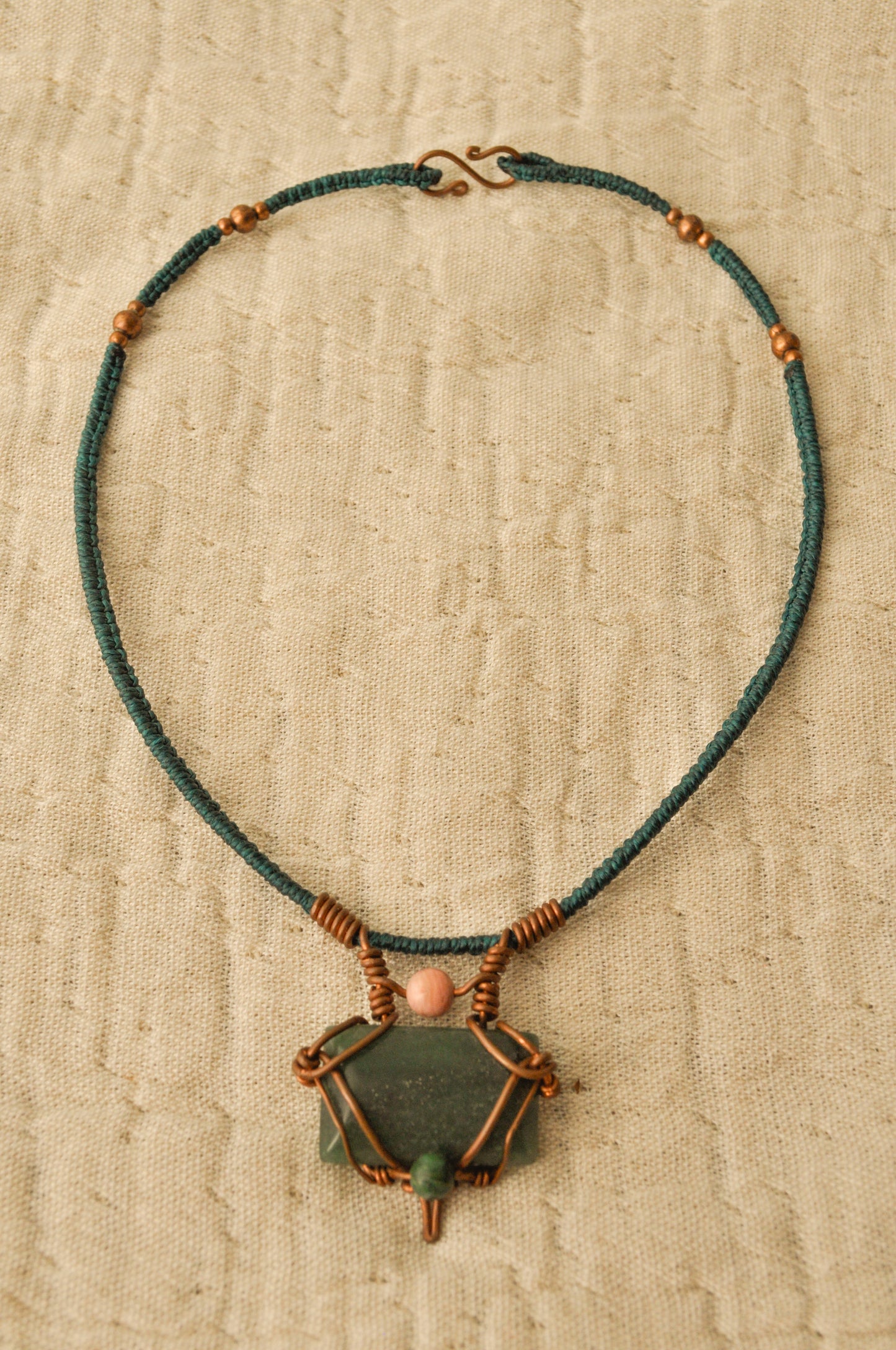 Colar de Aventurina Verde, Jade e Rodocrosite