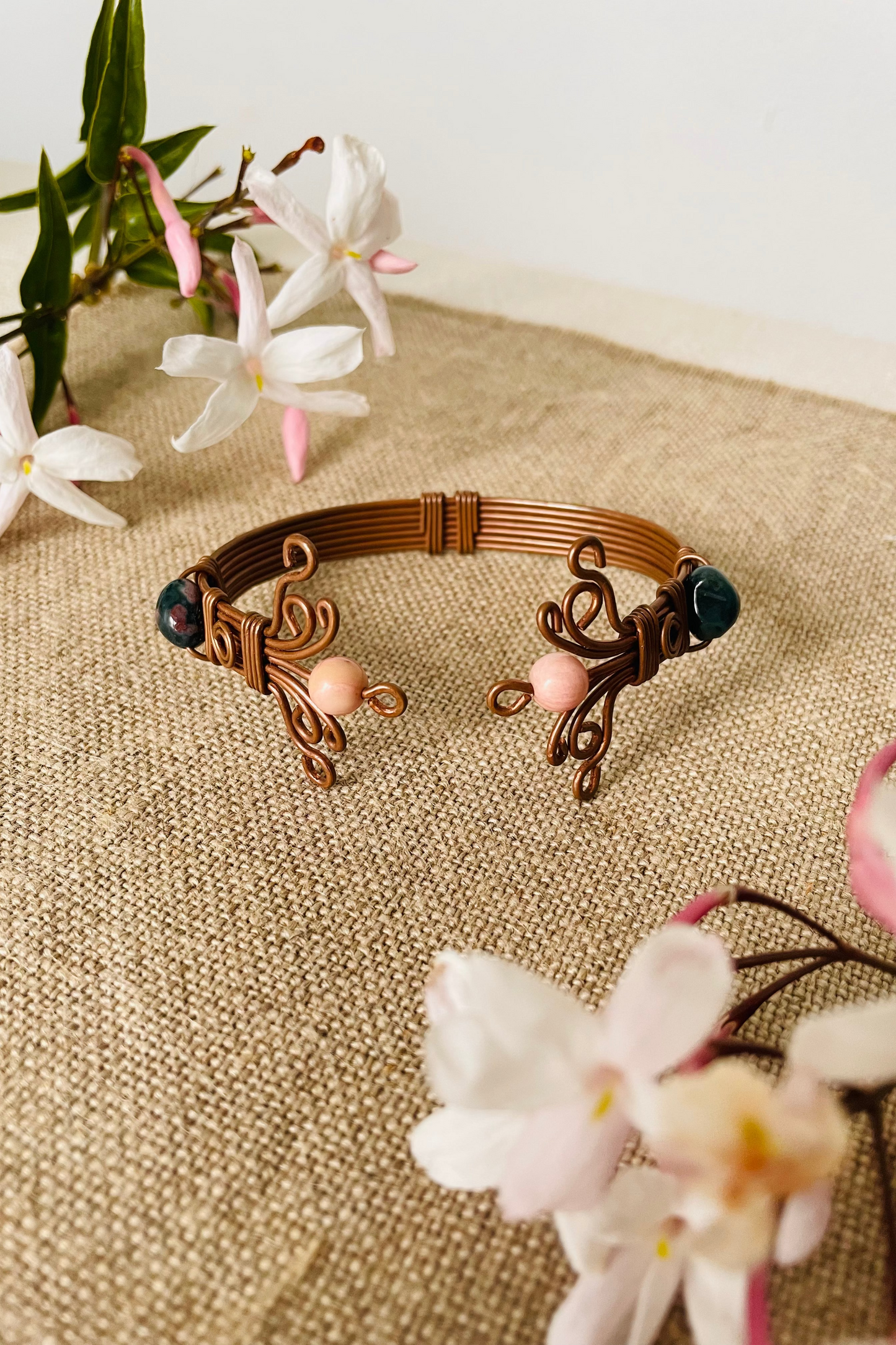 Pulseira Cobre IV ~ Rodocrosita