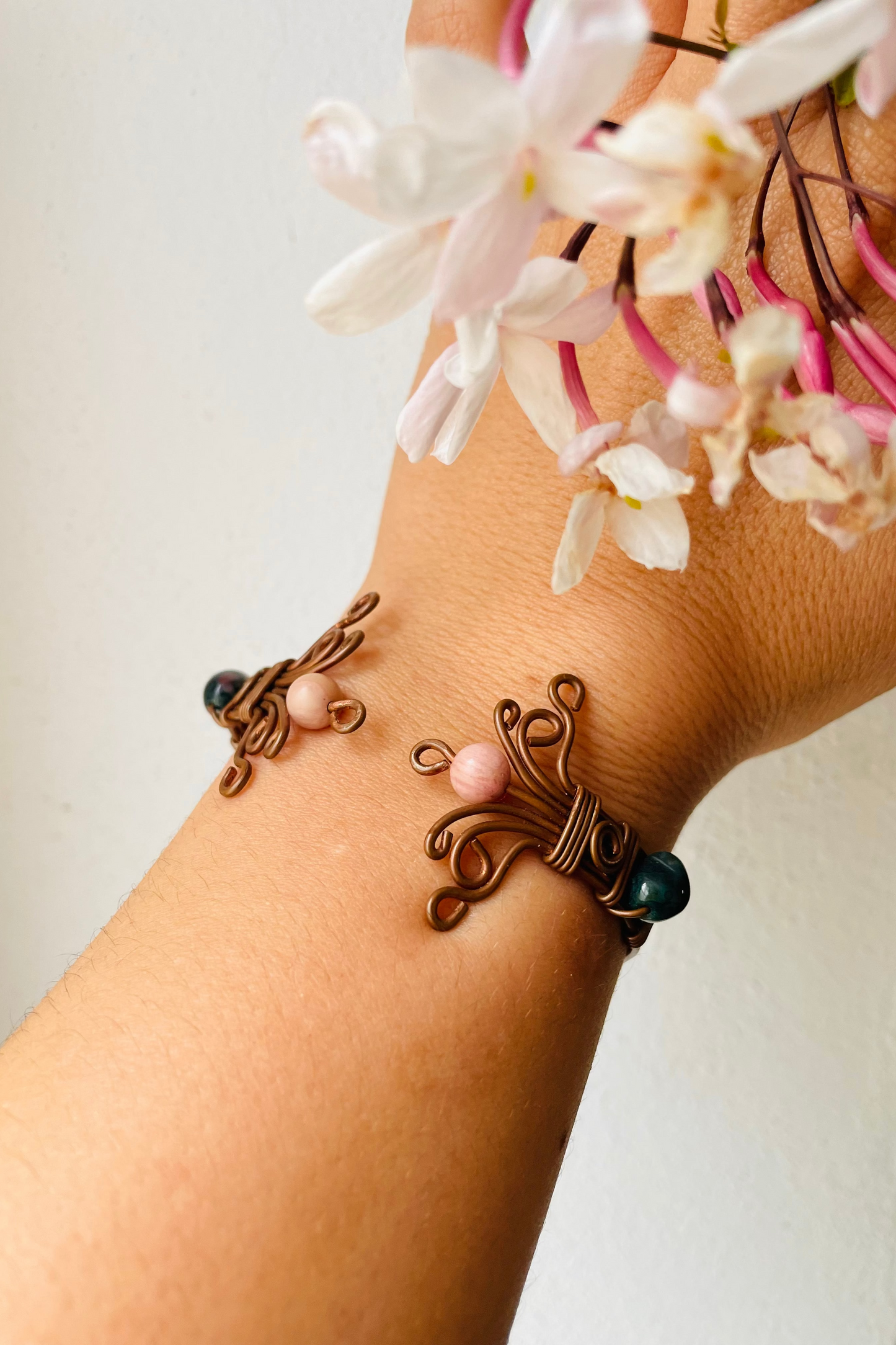 Pulseira Cobre IV ~ Rodocrosita