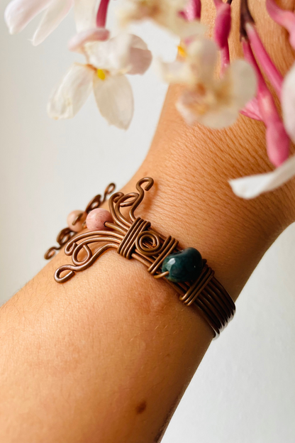 Pulseira Cobre IV ~ Rodocrosita