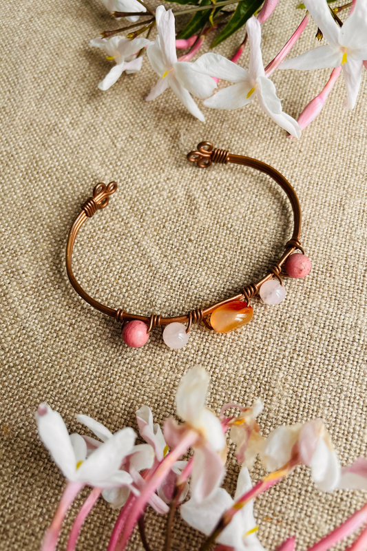Pulseira Cobre III ~ Cornalina
