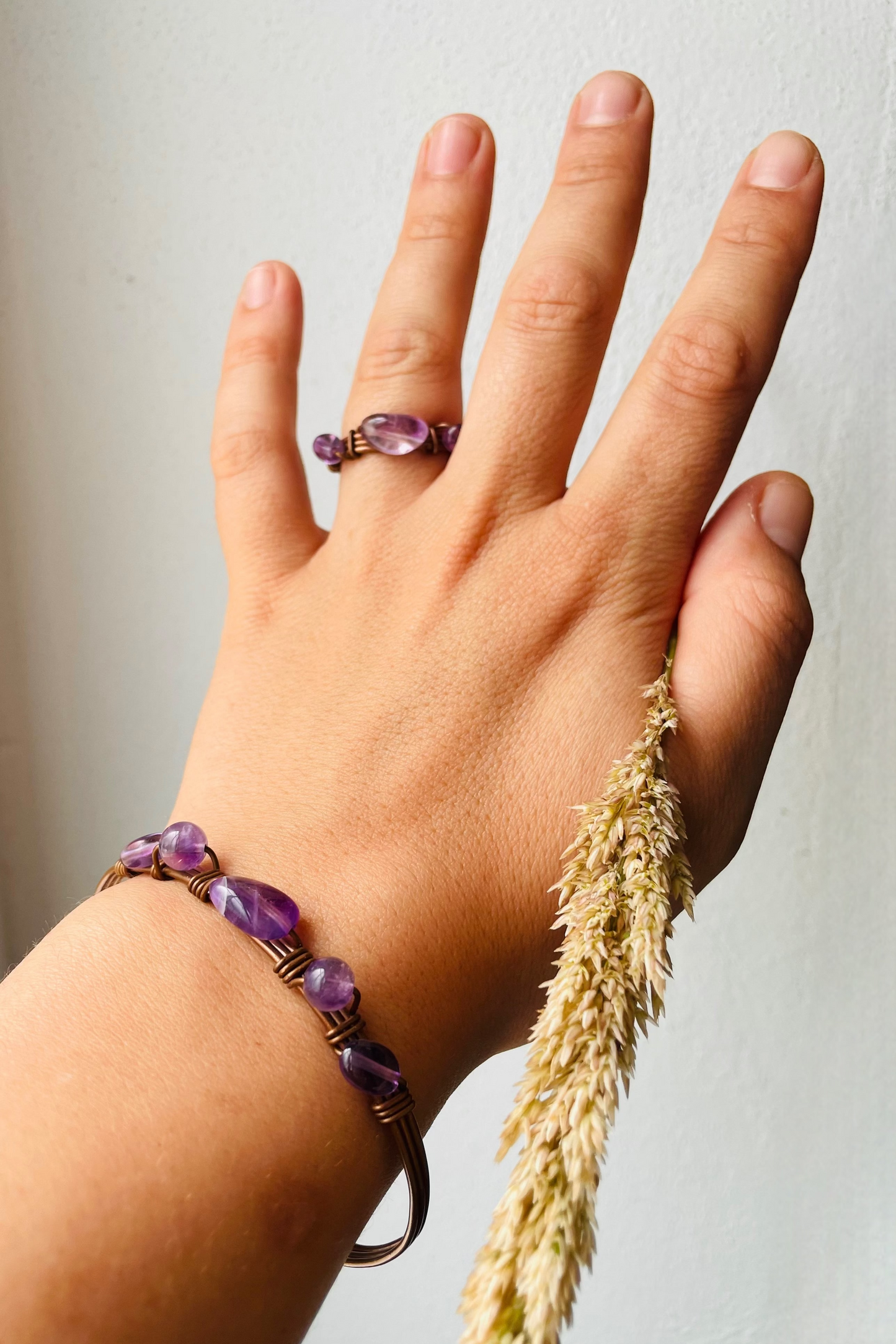 Pulseira Cobre II ~ Ametista